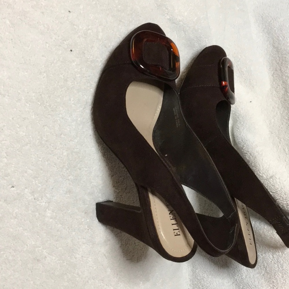 Ellen Tracy Hidden Platform Sling Backs Size 7.5 - image 3